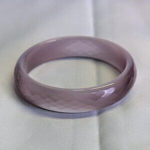 vintage lavender purple crystal cut agate bracelet, approximately 60 to 62 mm,